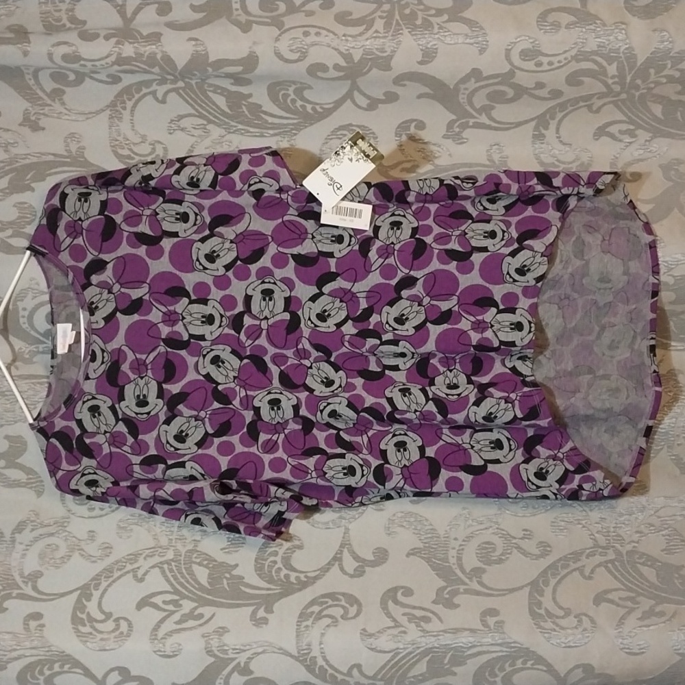 LulaRoe  Disney Irma Limited Edition Size XS Minnie Mouse Purple Gray Black